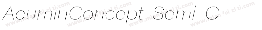 AcuminConcept Semi C字体转换